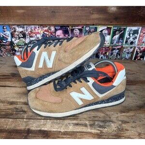 New Balance 574 Carmel Orange Gray Men’s Size 9 ML574HVB Brown Classic Casual